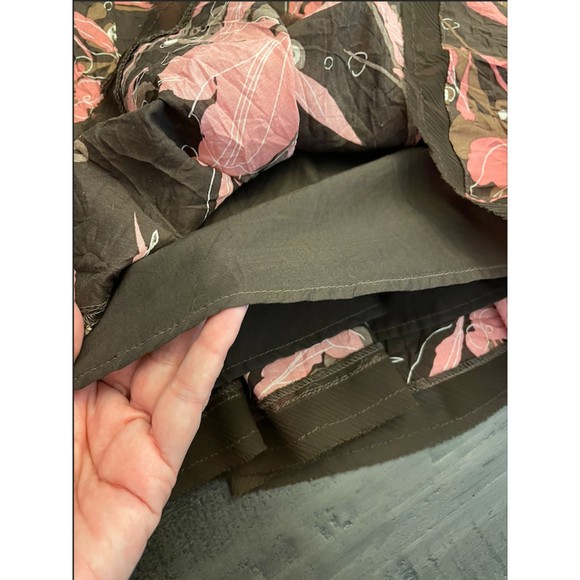 Apt. 9 Floral Pleated Lined Skirt with Ribbon Belt - Sz 4 - Picture 6 of 11